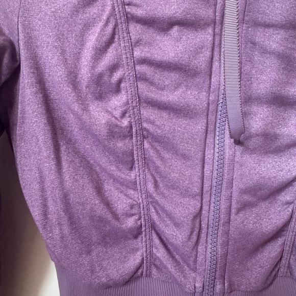 Lululemon Athletica Zip Up Jacket w Hood, Deep Pockets, Thumbholes, Purple, 8 EC - Picture 10 of 13